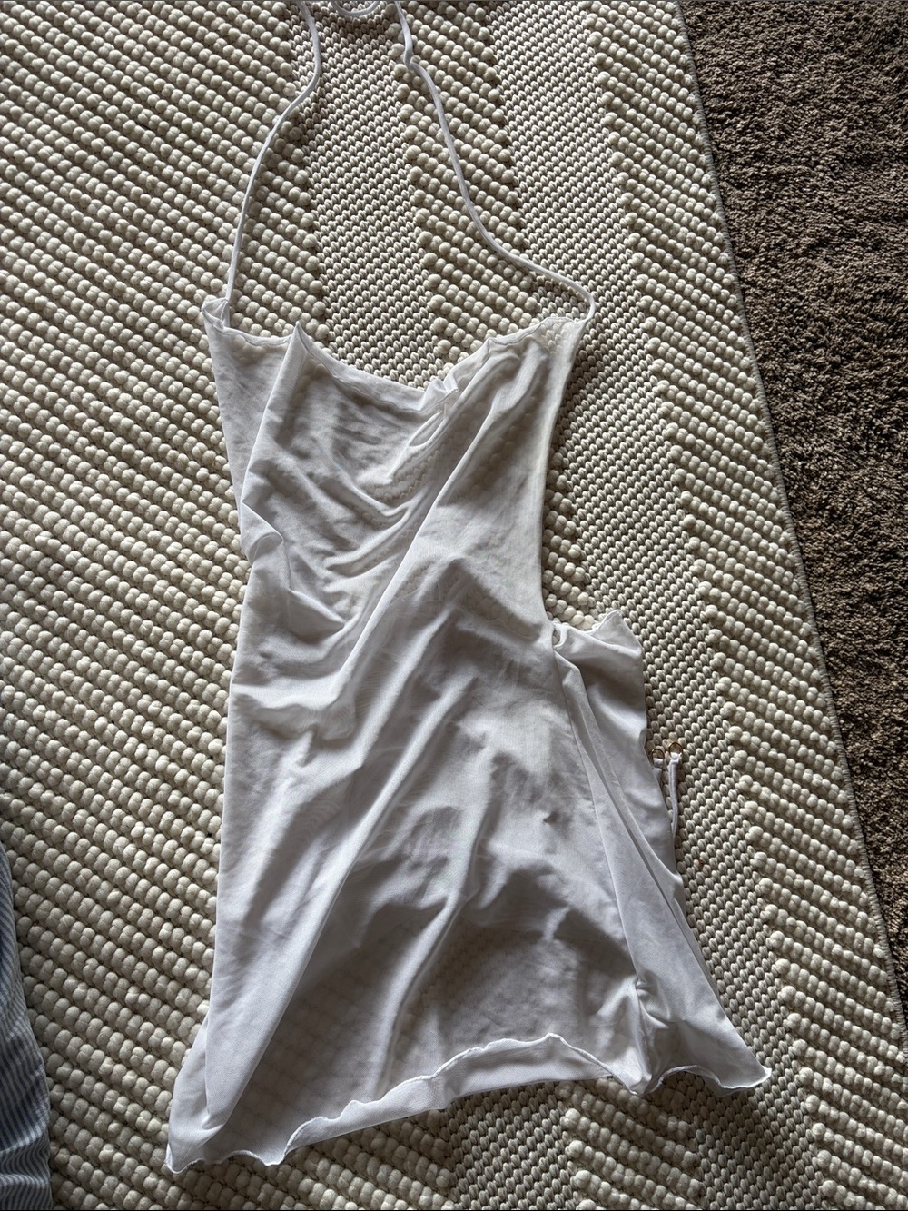 White Women's Swim Coverup Halter Dress